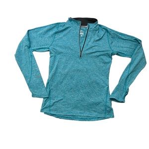 Long Sleeve Women’s Nike Dri Fit Quarter Zip Shirt Size S Blue Activewear top